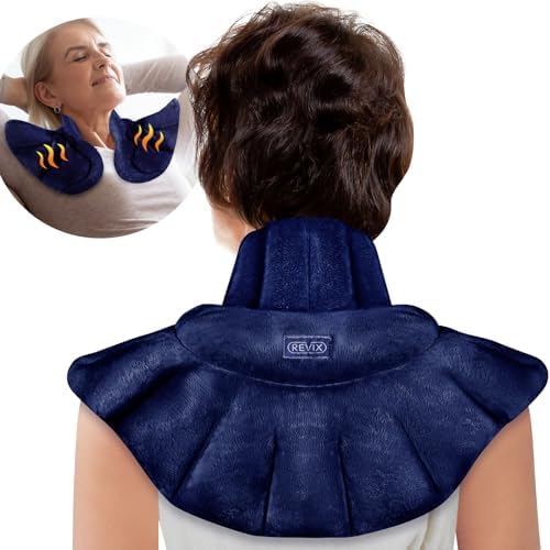 REVIX Microwave Heating Pad for Neck & Shoulders, Weighted Moist Heat Wrap