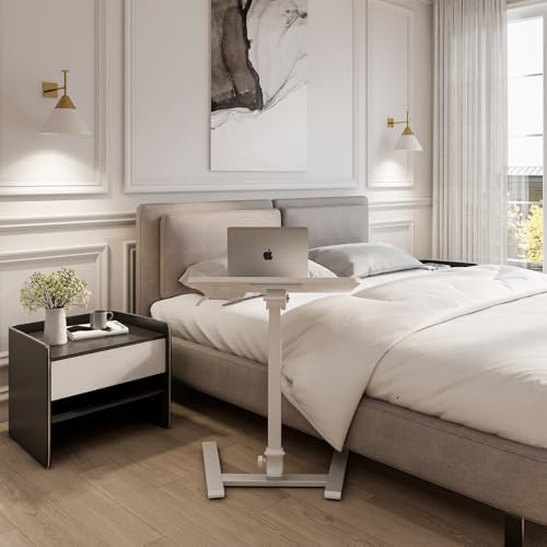 alawooder 25" Mobile Folding Desk: Pneumatic Sit-Stand, No Assembly