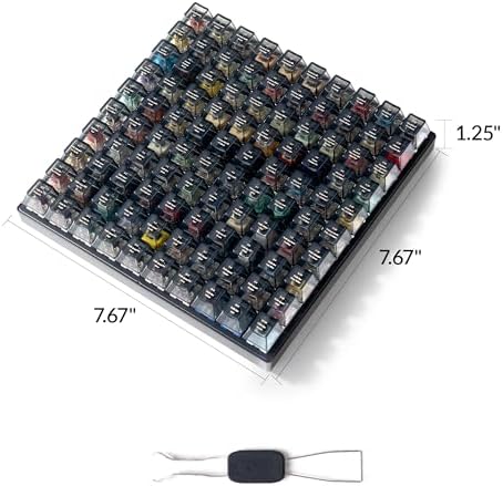 Keychron Switch Tester 100 Max Edition, 88 Mechanical & 12 Magnetic HE Switches Testing Kit with 100 Labeled Keycaps, Includes Keychron/Gateron/Kailh/Huano, Pro Mechanical Keyboard Feel