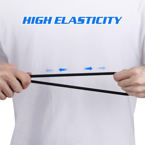 VOSAREA 1 Pair Black Stepper Resistance Bands, Nylon Resistance Bands for Stepper, Exercise Belts with Handles for Home Gym Workout