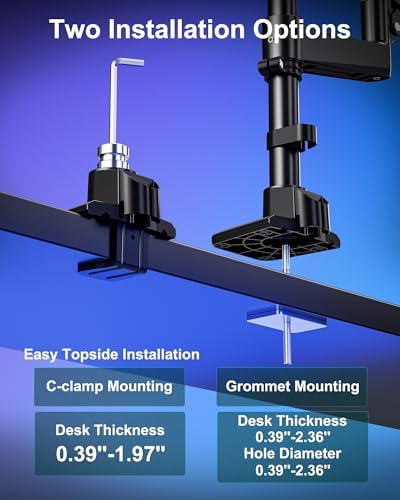 MOUNT PRO Dual Monitor Arm for Max 49" Ultrawide Screens up to 44 lbs