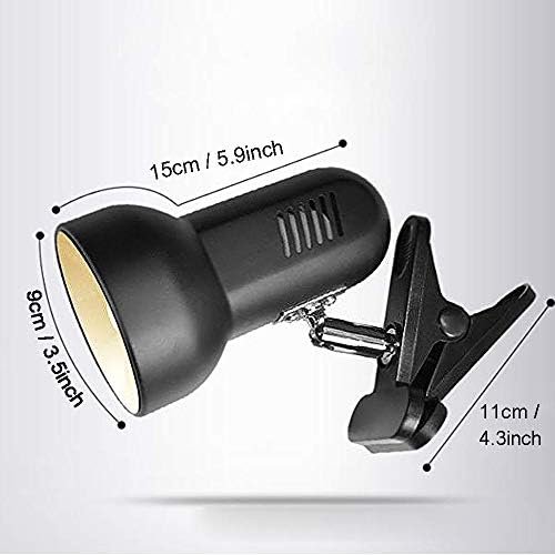 LED Clamp Work Lamp, 5W 360° Rotatable Head, Ultra Bright Work Bench Light, Desk Lamp with Clip,3 Color Temperature Modes, 4.9ft Plug & Play Cord (Black)…