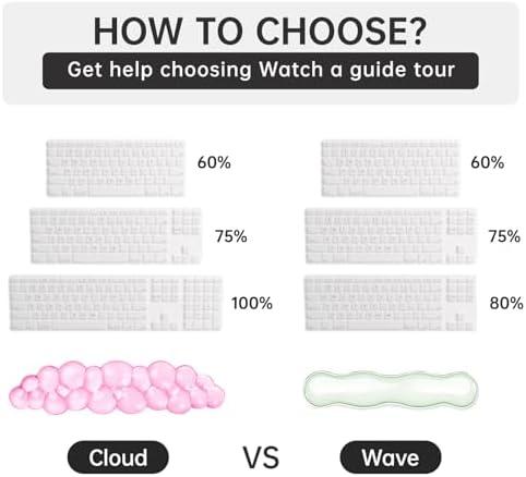 Mouse Pad with Wrist Rest, Soft Cloud Gel Keyboard Mouse Pad Set with Hand Wrist Support, Cute Non Slip Office Desk Accessories for Comfort/Pain Relief/Computer/Laptop (Green Wave)