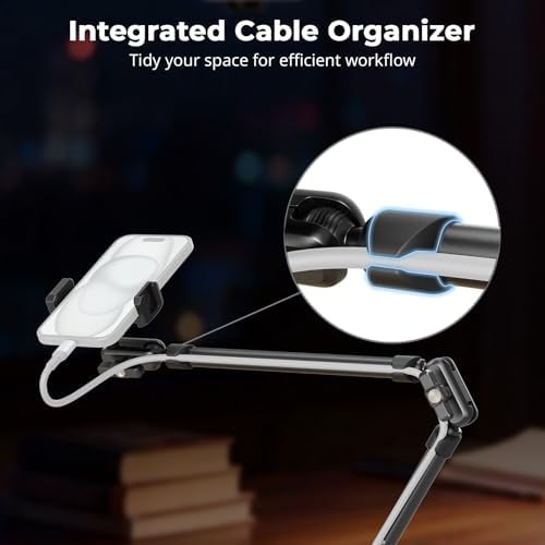 SMALLRIG 26" Magic Arm with Super Clamp, Overhead Phone Mount w/Cable Clip