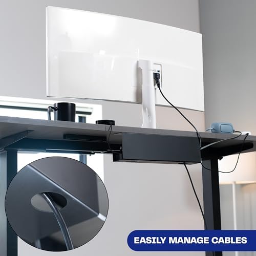 VIVO Black 17 in Under Desk Cable Management Tray, DESK-AC06-1C