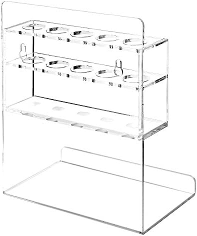 MyGift Acrylic Dry Erase Marker Holder, 5 Marker & Eraser Rack Set of 2
