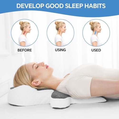 ROYALAY Neck Hump Support Pillow, Contoured Pillow for Sleeping