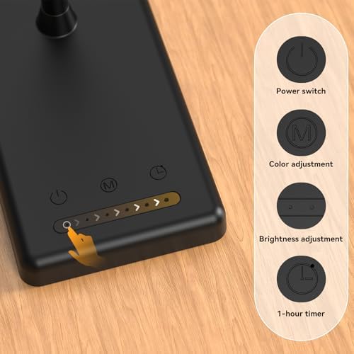 LED Desk Lamp, Eye-Caring Table Lights for Home Office