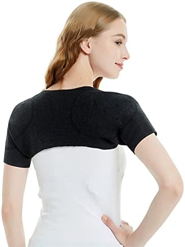 Shoulder Support Brace Warm Shoulder Protection Elastic Wool Pad Stability Brace Adjustable Warp Sleeve Protector for Pain Relief Injury Recovery Compression Arthritis Chronic Unisex