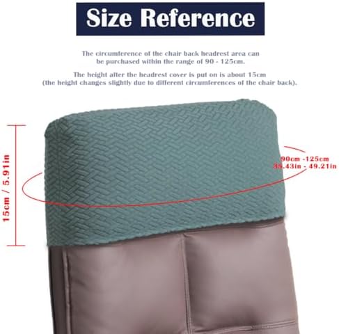 Stretch Office Chair Headrest Cover Jacquard Headrest Slipcover for Office Chairs Non Slip Head Rest Chair Furniture Protector for High Back Computer Chairs Set of 2 Dark Gray