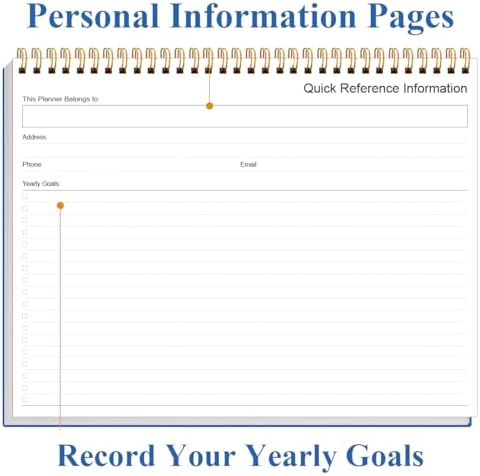 Weekly Productivity Planner - 8.5" x 11" Dashboard Desk Notepad Has 6 Focus Areas to List Tasks for Goals, Projects, Clients, Academic or Meal-Organize Your Daily Work Efficiently, 54 Weeks, Blue