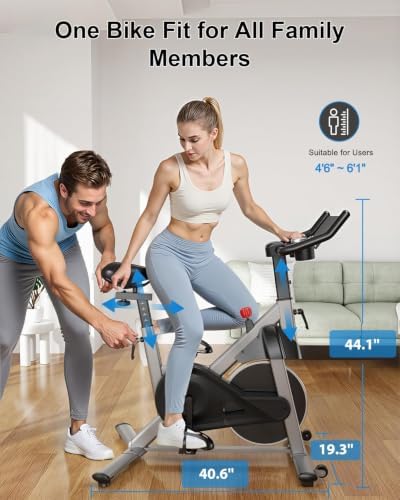 MJWW Stationary Bike, 32-Level Magnetic Exercise Bike 300lbs Max
