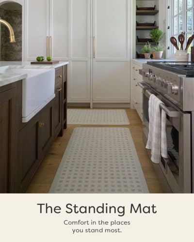 House of Noa Nama Standing Mat – Anti-Fatigue Cushioned Kitchen Mats for Floor | Ergonomic Bounce-Back Foam Kitchen Mats | Anti-Fatigue Mats for Kitchen & Standing | Levi Buff | 22" x 54"