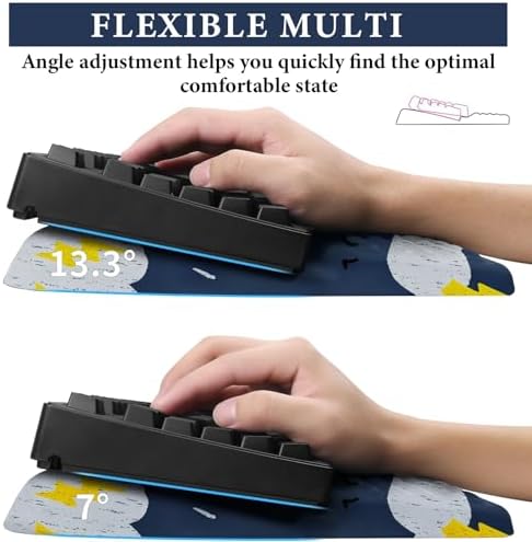 Ergonomic Keyboard Stand with Cute Monster Memory Foam Wrist Rest