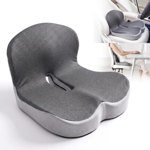 CHANCEE X-Large Ergonomic Seat Cushion with Lumbar Support (Grey)