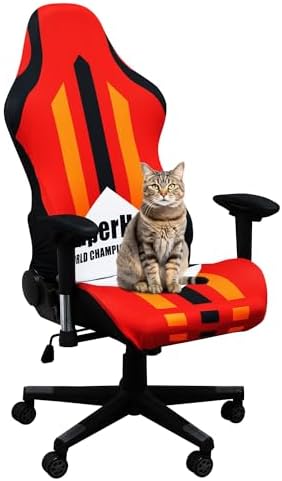 Gaming Chair Covers,Stretchable Computer Chair Cover,Ergonomic Office Chair Cover,for Anti Cat Scratch Protection of Computer Gamer Chair Slipcovers,Racing Chair Covers (Only Covers,Superhero Red)