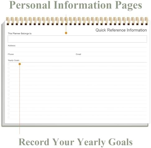 Weekly Productivity Planner - 8" x 11" Dashboard Desk Pad/Planner, Habit Tracker, Spiral Undated Weekly Planner for Office/School/Home, 54 Weeks, Green
