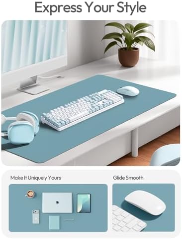YSAGi Desk Protector&Blotter, Non-Slip Waterproof Leather Mouse Pad