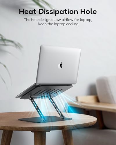 LOXP Adjustable Laptop Stand for Desk, Aluminum Computer Stand
