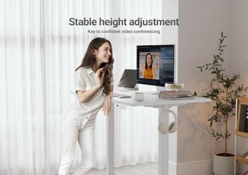 YDN 55 x 24 Inch White Electric Standing Desk