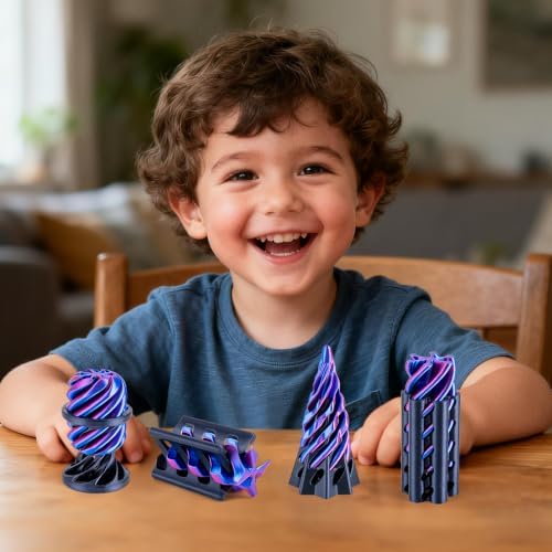 4-Pack Impossible Cone Fidget Toys, 3D Printed Passthrough Set