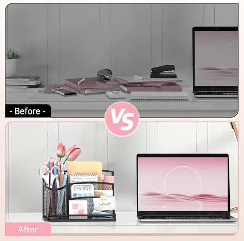 Mail Organizer Countertop for Desk, Mail File Holder with 3-Slot, Designer