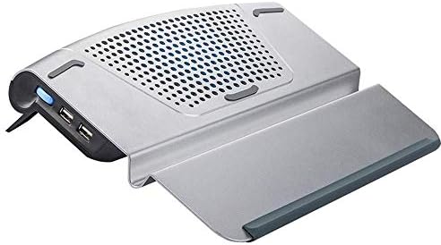 Laptop Radiator External Extraction，Laptop Stand, Portable Tilted Elevated Riser with Non-Slip Pads and Front Lip for & Notebook