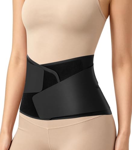 0.6mm Ultra Thin Back Brace, Back Support with Back Pad Black L