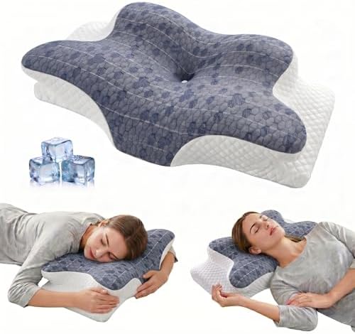 Upgrade Cervical Pillow for Neck Support, 2-Height Adjustable Pillow