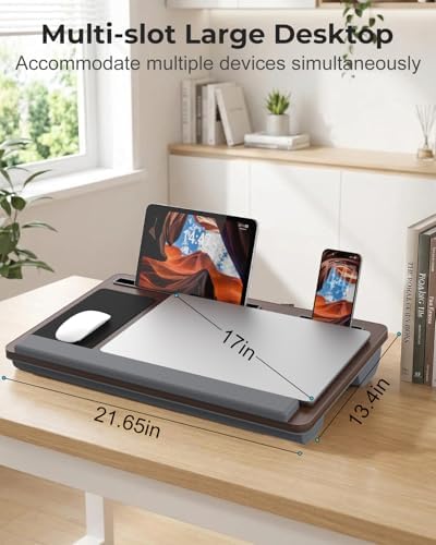 Potuopy Laptop Lap Desk, Portable Bed Table Tray for Laptop Fit 17" Laptops