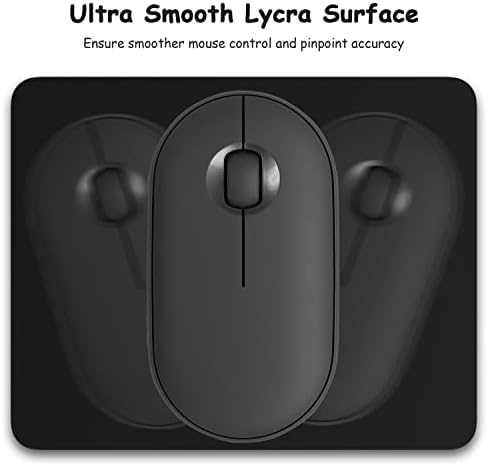 Dapesuom Small Mouse Pad, 5 x 6 Inch Thick Rubber Premium-Textured Non-Slip Portable & Washable Mini Mouse Mat for Women Men Wireless Laptops Keyboard Tray Gaming Work Computer Travel, Jet Black