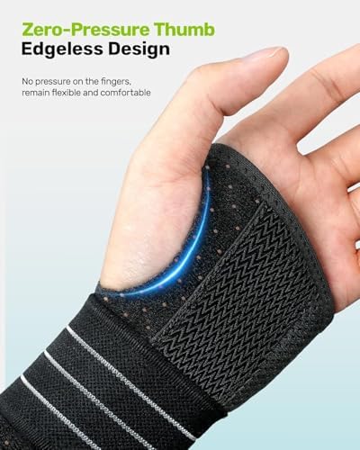 Rakiie 2 Pack Carpal Tunnel Wrist Brace Night Splint, Gray