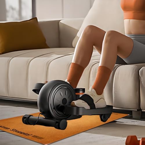 Elliptical Mat for Under Desk Elliptical Machine - Non-Slip Floor Mat for Ellipse Leg Exerciser, Legxercise Pro & Pedal Exerciser - Workout Mat for Home & Office Stability & Floor Protection Brown