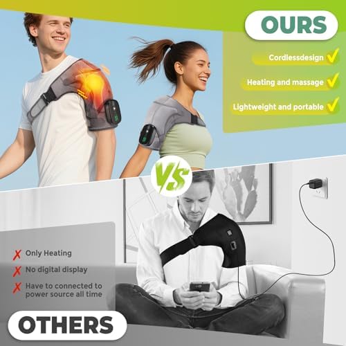 Cordless Shoulder Heating Pad, FSA Eligible Heated Shoulder Massager