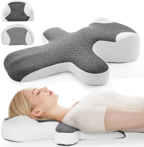 ROYALAY Neck Hump Support Pillow, Contoured Pillow for Sleeping