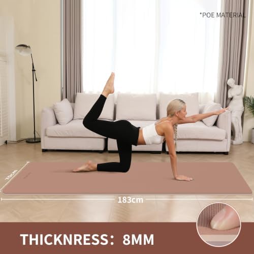 8mm Thick Yoga Mat Non Slip for Women Men