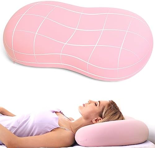 Cervical Memory Foam Pillow: Neck Pillows for Pain Relief Sleeping - Ergonomic Pillow for Neck and Shoulder Pain | Contour Support Bed Pillow for Side Back Stomach Sleepers (Pink)