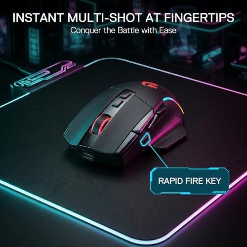 Redragon M925 PRO Wireless RGB Gaming Mouse 26000 DPI Remapping Keys