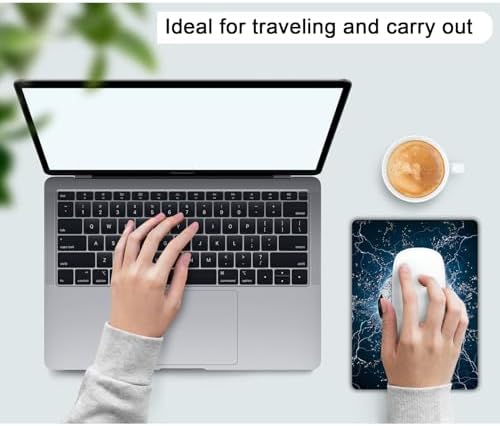 Small Mouse Pad, Mini Mouse Pad 6 X 8 Inch with Non-Slip Rubber Base for Keyboard Tray Laptops Wireless Mouse Home Office Travel, Washable & Portable (Football)