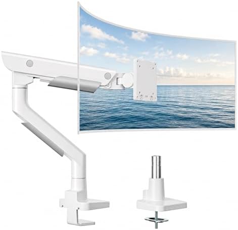 monTEK Heavy-Duty Monitor Arm for 17-57" Ultrawide, 59.4 lbs, White