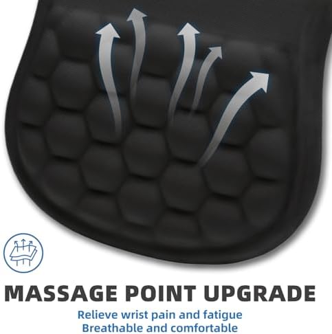 Ergonomic Mouse Pad with Wrist Rest, Memory Foam Wrist Support,Massage Bump