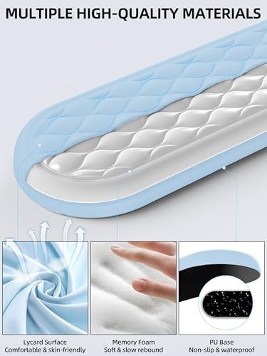 Ergonomic Wrist Rest, Full-Size Keyboard & Mouse Wrist Support Pad, Blue