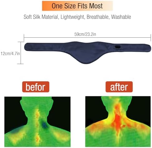 Neck Heating Pad, Arris Heated Neck Wrap with Adjustable Time and Temperature Control, USB Powered Neck Pain Relief, Stiffness Relief or Postoperative Recovery Blue