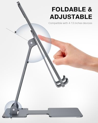 Anozer Tablet Stand,Adjustable Tablet Holder for Desk Foldable