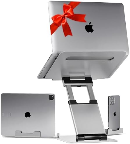 Lifelong 20" Tall Adjustable Laptop Stand with Phone & Tablet Holder