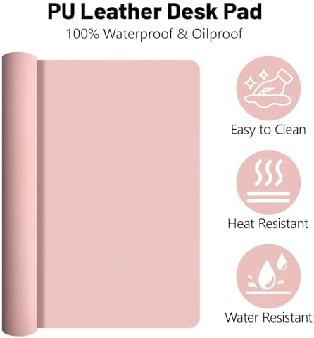 Desk Mat Set,3-in-1 Mouse Pad with Wrist Rest and Keyboard Pad