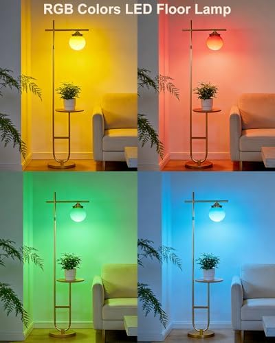Lightdot RGBCW Floor Lamp for Living Room, Remote Modern Standing Tall Lamp