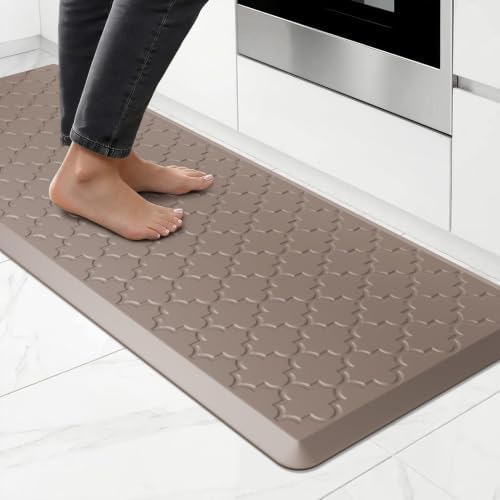 Kitchen Mats for Floor, Cushioned Anti Fatigue Mat, Non-Slip, Khaki