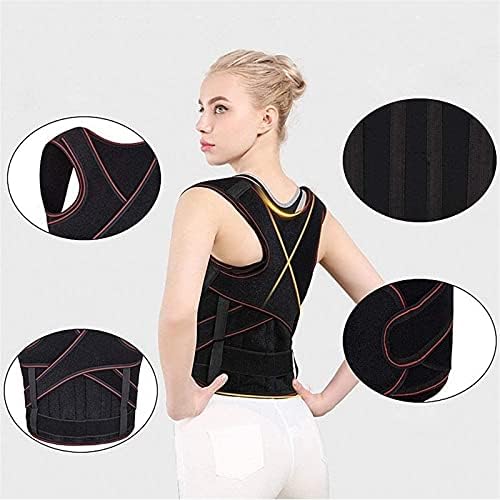 Full Back Posture Corrector for Men & Women, Adjustable Shoulder Lumbar Support Belt Thoracic Kyphosis and Hunchback (Size : Medium)