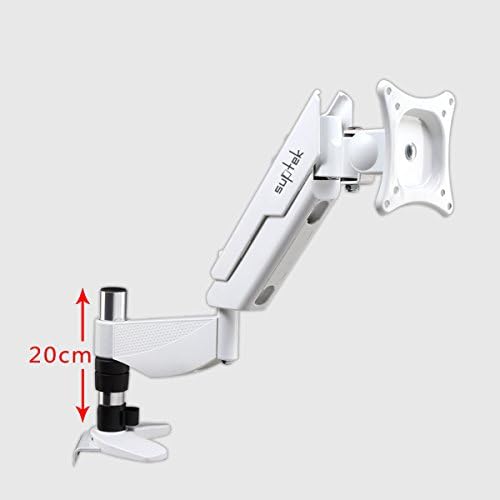 Suptek MD5211W Single LCD Monitor Desk Mount Stand with Gas Spring Fully Adjustable/Tilt/Articulating for 1 Screen up to 30"